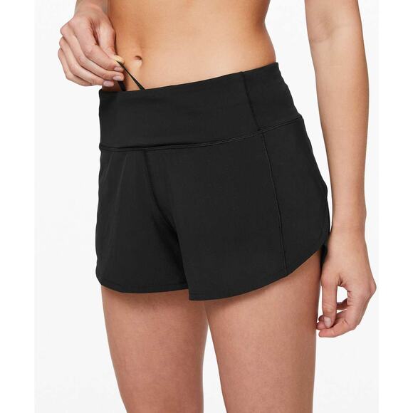 Lululemon Speed Up Running Shorts Long 4" Black 6 - Picture 1 of 9